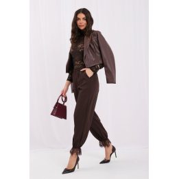 Moteriški fabriciniai harem stiliaus šortai Italy Moda – ruda