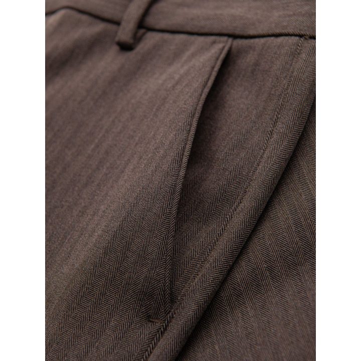Vyriškos chino kelnės su tampriu juosmeniu Ombre Clothing, rudos