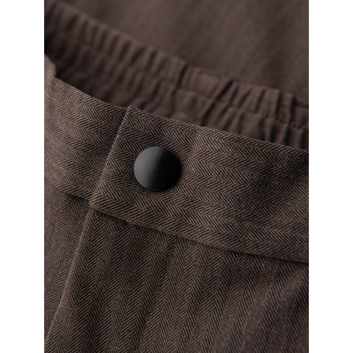 Vyriškos chino kelnės su tampriu juosmeniu Ombre Clothing, rudos