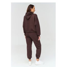 Moteriškas laisvalaikio komplektas su gobtuvu Makadamia, rudas