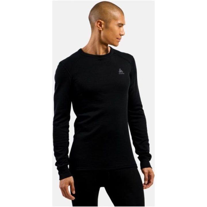 Vyriški termo marškinėliai su apvalia iškirpte Odlo Active Warm, juodi
