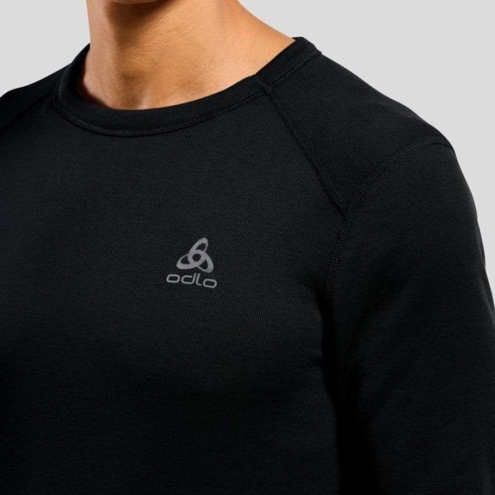 Vyriški termo marškinėliai su apvalia iškirpte Odlo Active Warm, juodi
