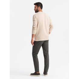 Vyriškos medvilninės chino kelnės Ombre Clothing, chaki