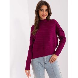 Moteriškas asimetriškas golfas Wool Fashion Italia, violetinis