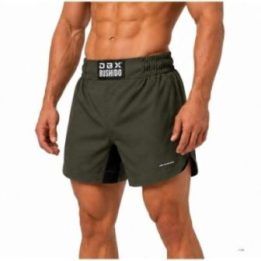 MMA šortai su trumpu kirpimu DBX Bushido COMBATWEAR V1, armijos žalios spalvos