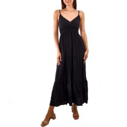 Moteriška boho stiliaus maksi suknelė Trill, juoda