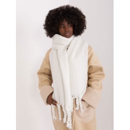 Moteriškas šalikas Wool Fashion Italia, apie 210 × 39 cm, baltas