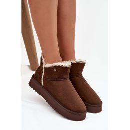 Žieminiai moteriški aulinukai platformoje rudi Wrangler