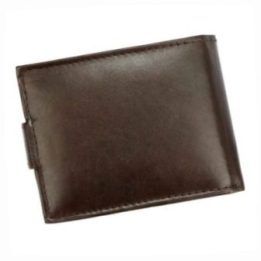 Vyriška natūralios odos piniginė Wild, 11 × 8,5 × 2,5 cm, juoda