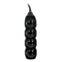 Maitinimo ilgintuvas su 4 lizdais Tracer PowerCord, 3 m, juodas