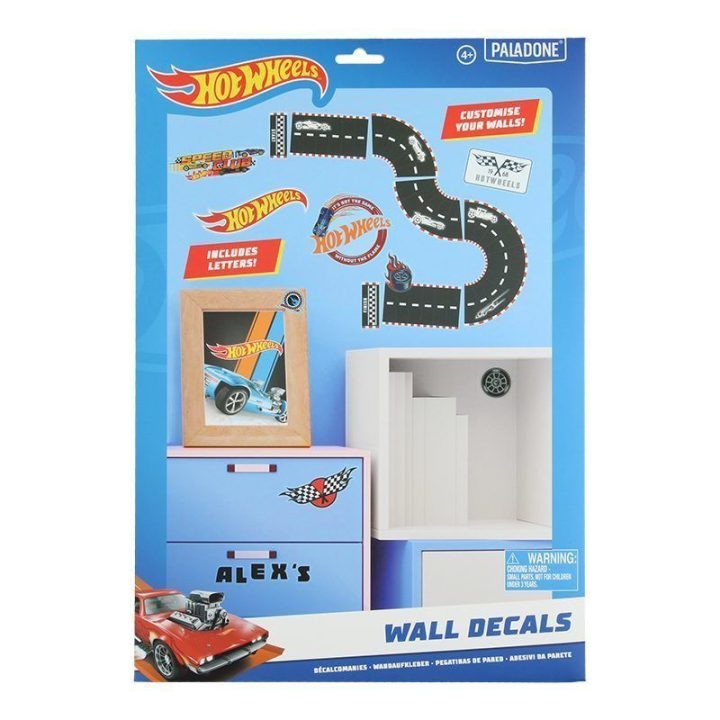 Sienų lipdukų rinkinys su Hot Wheels motyvu Paladone, 4 lapai