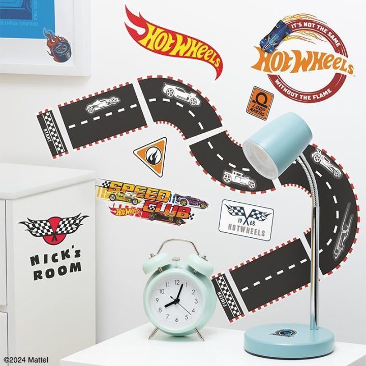 Sienų lipdukų rinkinys su Hot Wheels motyvu Paladone, 4 lapai