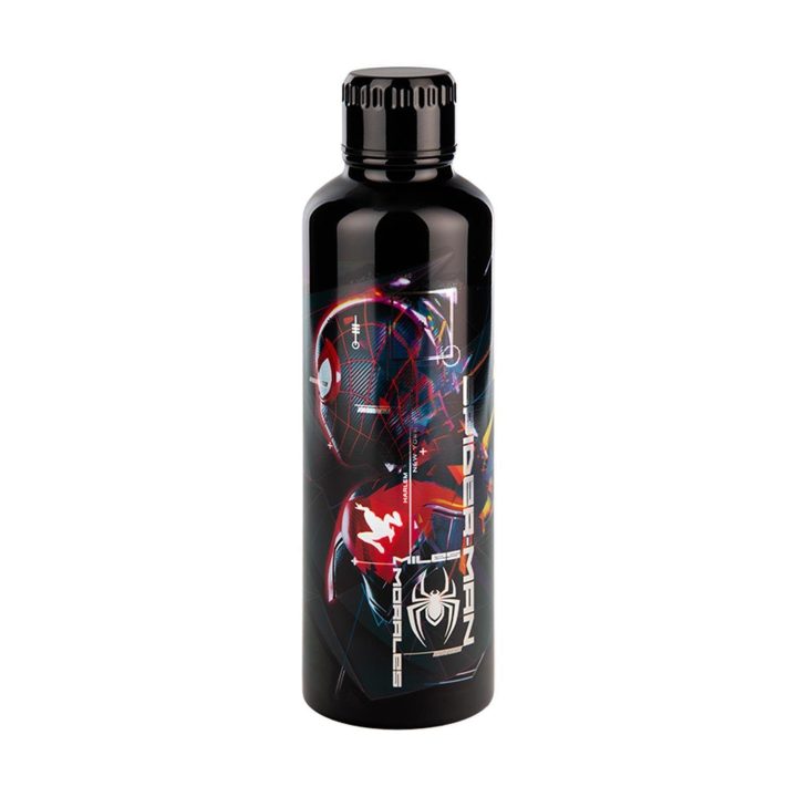 Nerūdijančio plieno gertuvė su Žmogaus-voro Mileso Moraleso motyvu Paladone, 500 ml, juoda