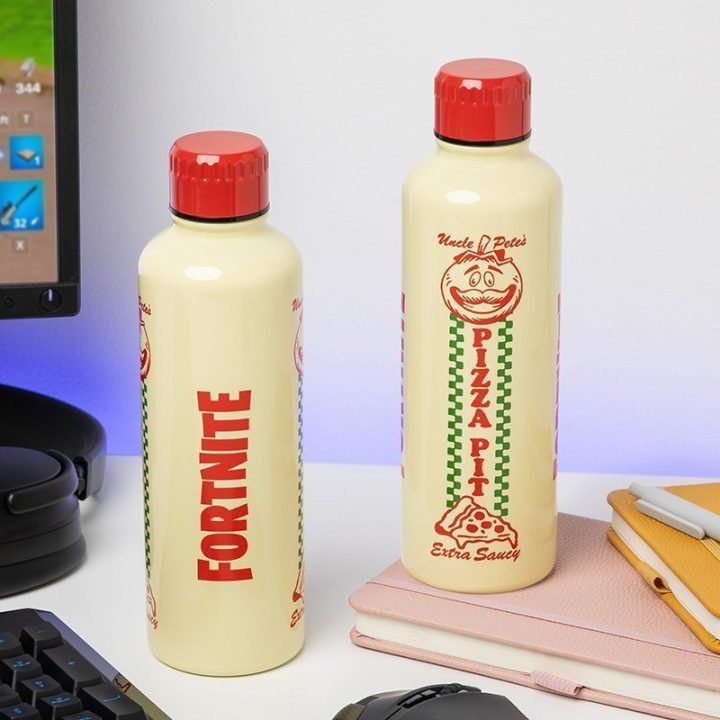 Nerūdijančio plieno gertuvė su Pizza Pit motyvu Fortnite Paladone, 500 ml