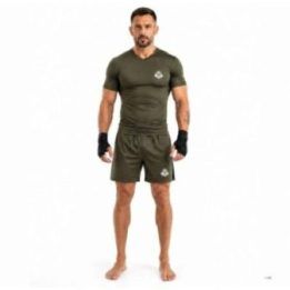 Vyriški kompresiniai marškinėliai DBX Bushido Combatwear, kariškai žali