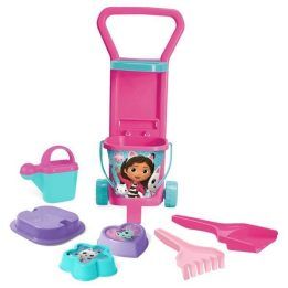 Smėlio žaislų rinkinys su vežimėliu Wader Gabby's Dollhouse, nuo 1 metų, 8 vnt