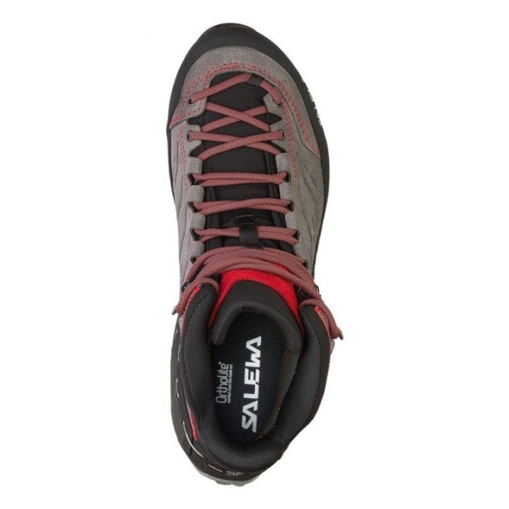 Vyriški žygio batai Salewa MTN Trainer Mid GTX, pilki, tamsiai pilki ir raudoni