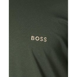 Vyriški marškinėliai ilgomis rankovėmis BOSS, tamsiai žali