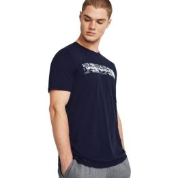 Vyriški marškinėliai Under Armour Camo Chest Stripe, tamsiai mėlyni