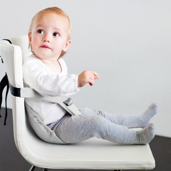 Kėdės diržai kūdikiui Minimonkey Mini Chair, nuo 6 mėn., šviesiai pilki