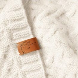Kūdikių merino vilnos pledukas BabyOno, ekru