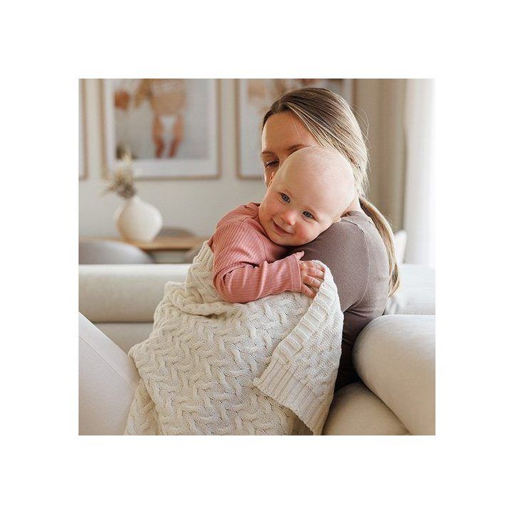 Kūdikių merino vilnos pledukas BabyOno, ekru