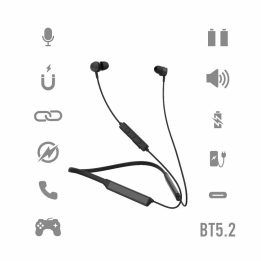 Belaidės į ausis įdedamos ausinės Manta MNH01 Olympic, juodos