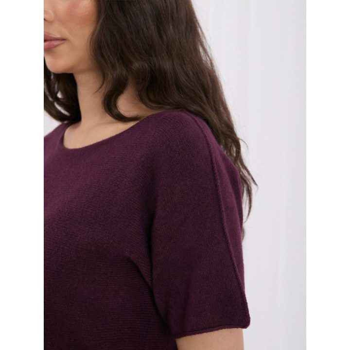Moteriškas dvipusis megztinis Italy Moda, tamsiai violetinis