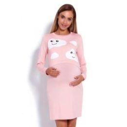 Naktiniai marškiniai nėščiosioms PeeKaBoo, rožiniai
