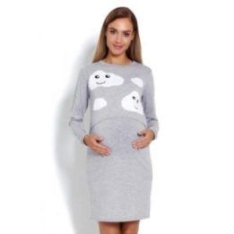 Naktiniai marškiniai nėščiosioms PeeKaBoo, pilki