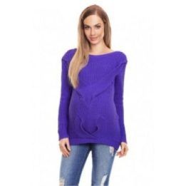 Nėštumo megztinis PeeKaBoo, violetinis