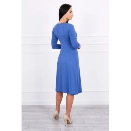 Suknelė nėščiosioms su atkirpimu po krūtine, 100 cm, džinsinė