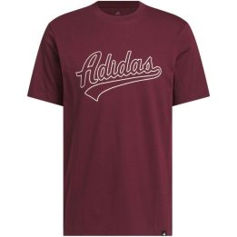 Vyriški medvilniniai marškinėliai adidas Varsity Tailsweep, bordo