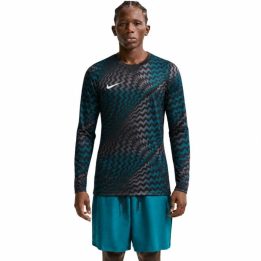 Vyriški vartininko marškinėliai Nike, juodi, pilki ir mėlyni