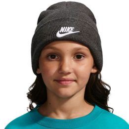 Vaikiška kepurė su atlenkiamu kraštu Nike Peak, pilka