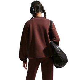 Vaikiškas oversize medvilninis džemperis Nike Sportswear Studio, rudas