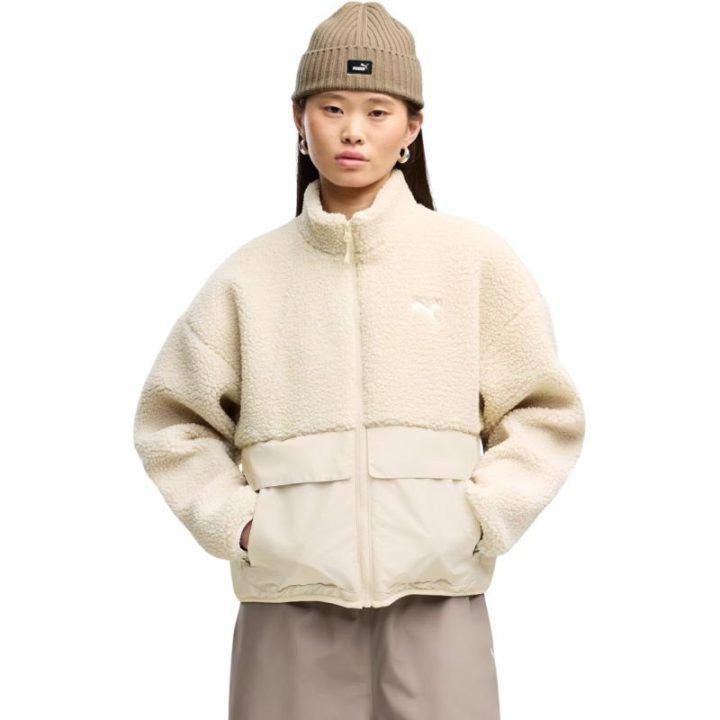 Moteriška striukė Puma Re:Fibre Sherpa, kreminė
