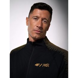 Vyriškas treniruočių džemperis 4F Robert Lewandowski su 4FDry, juodas
