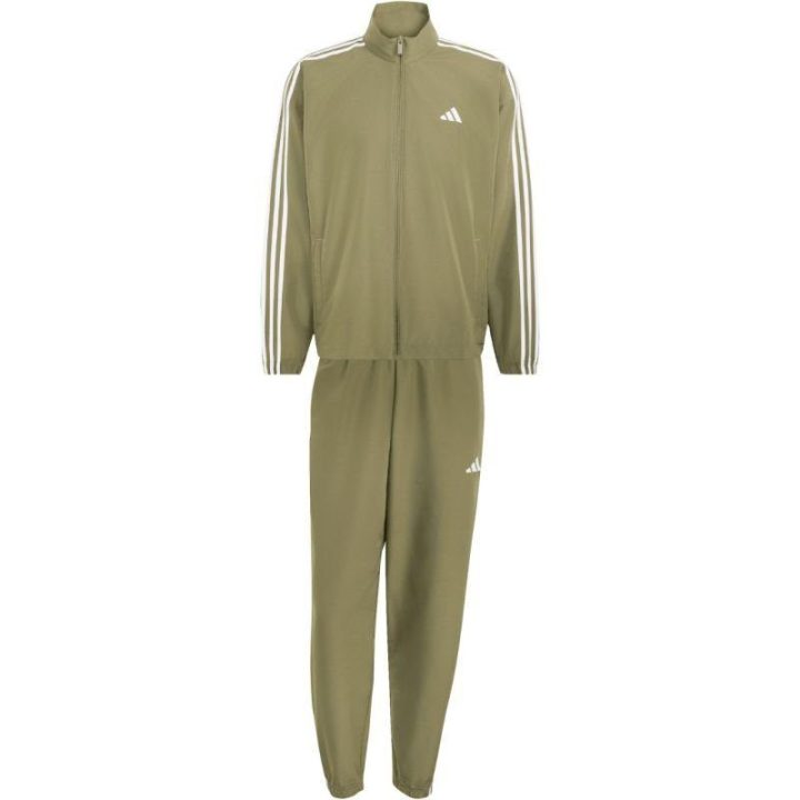Vyriškas sportinis kostiumas adidas 3-Stripes Woven, alyvuogių