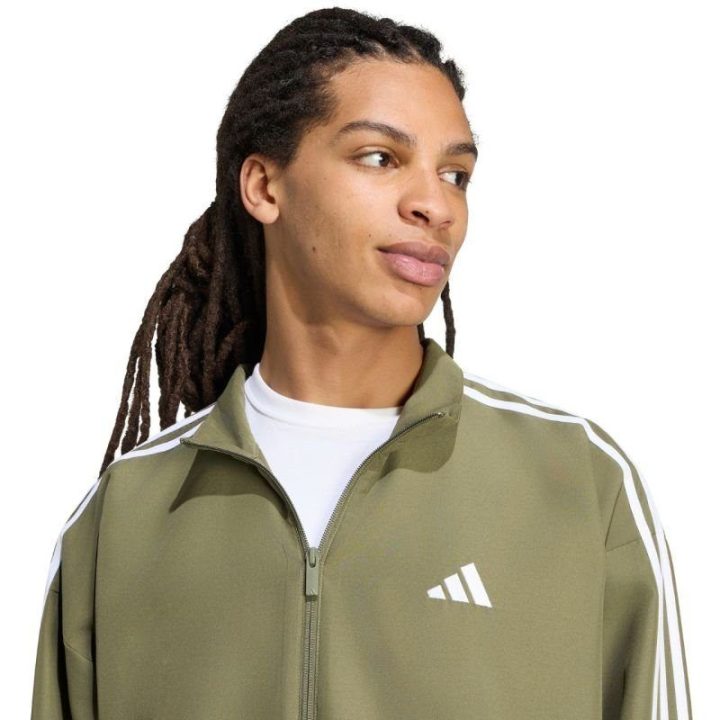 Vyriškas sportinis kostiumas adidas 3-Stripes Woven, alyvuogių
