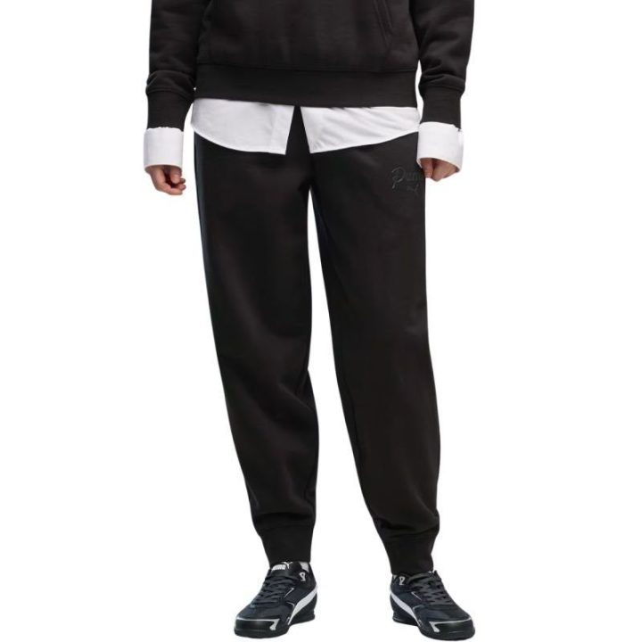 Moteriškos sportinės kelnės Puma ESS Script Comfort, juodos