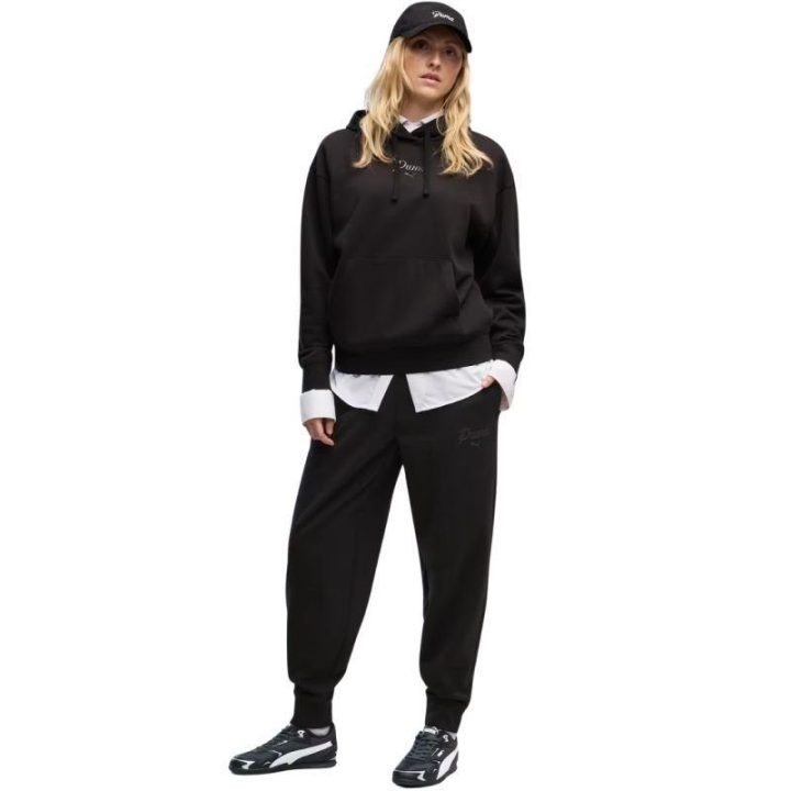 Moteriškos sportinės kelnės Puma ESS Script Comfort, juodos