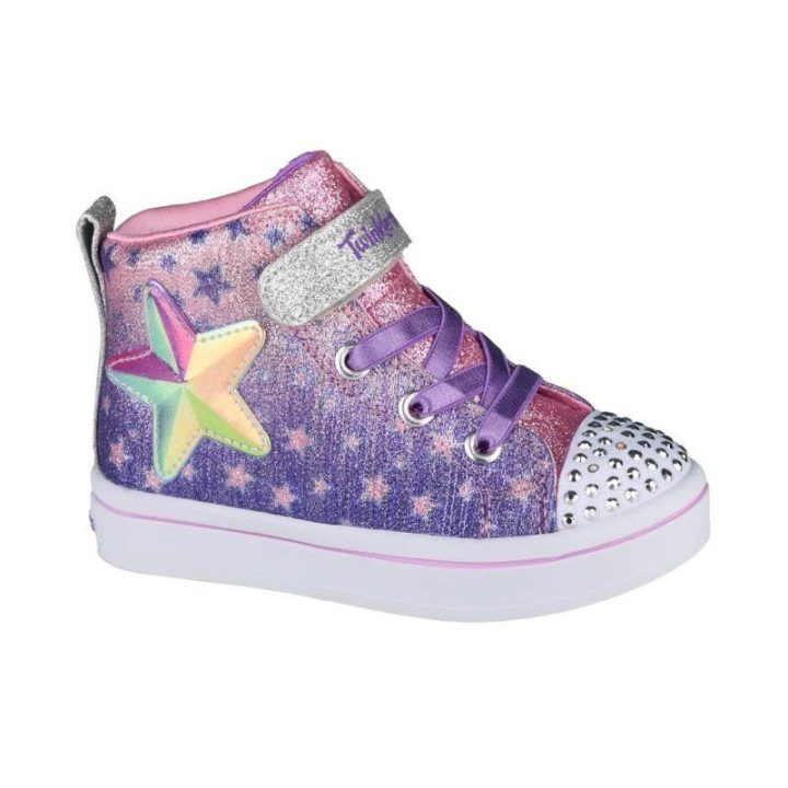 Sportbačiai Skechers Twi-Lites Lil Starry Gem, violetiniai