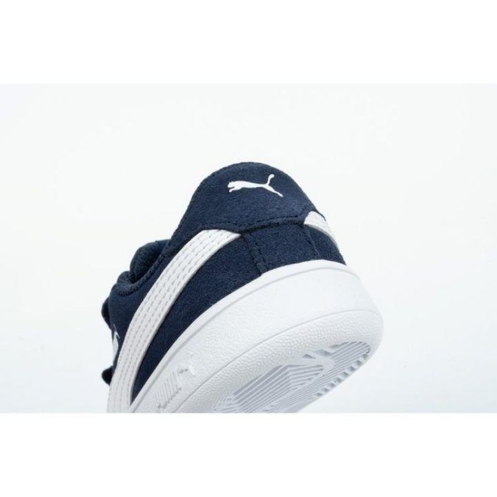 Vaikiški zomšiniai sportbačiai Puma Smash v2, tamsiai mėlyni