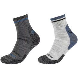 Vyriškos trumpos kojinės su vilna Skechers, 2 poros, pilkos