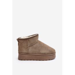 Moteriški pašiltinti sniego batai su platforma, žali