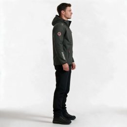 Vyriška softshell striukė Geographical Norway, tamsiai pilka ir juoda