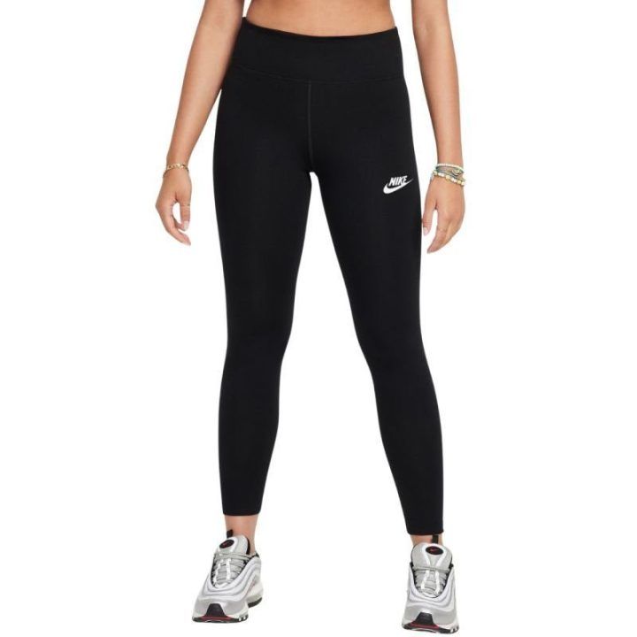 Vaikiškos tamprės su aukštu liemeniu Nike Sportswear Classic, juodos