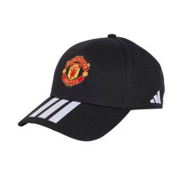 Medvilninė kepurė su snapeliu adidas Manchester United, juoda