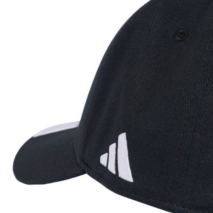 Vaikiška medvilninė kepurė su snapeliu adidas Manchester United, juoda